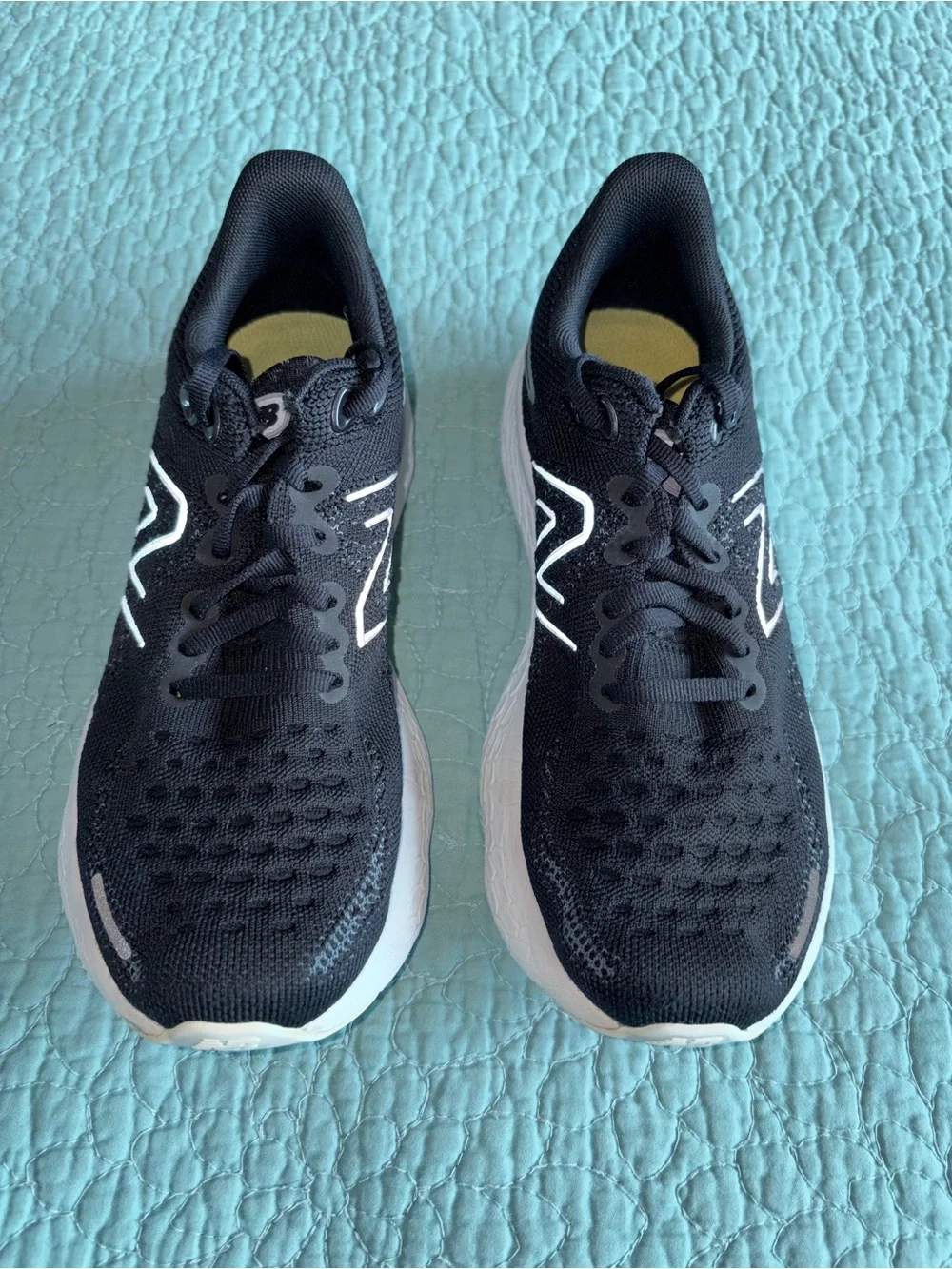 New Balance Fresh Foam X 1080v12 Black White Running Shoes Women's Size 8